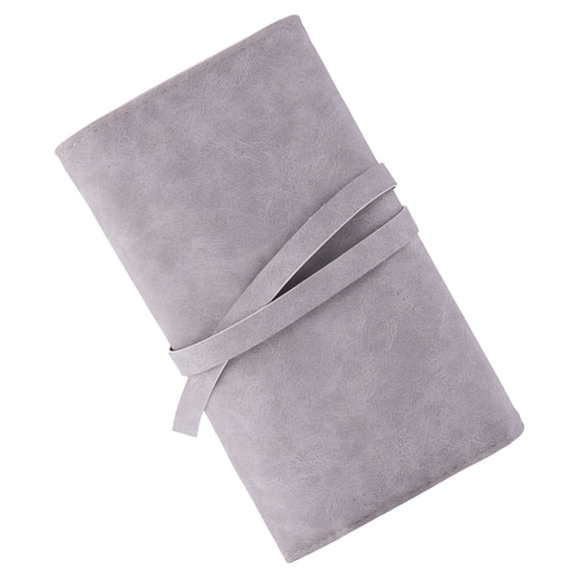 unbranded Estuche Plegable Gris Para Brochas De Maquillaje Con Duradero Y Almacenamiento Multifuncional