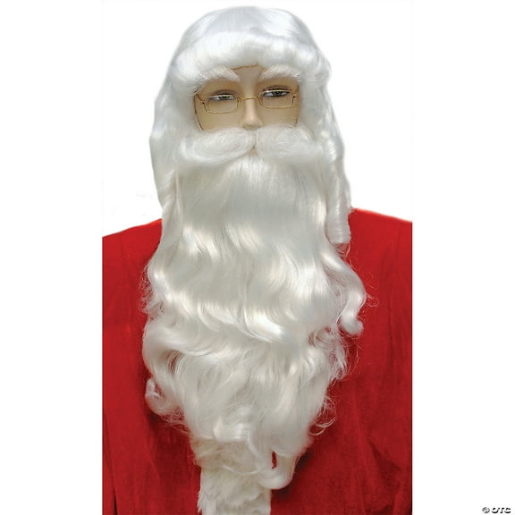 Santa Claus White Wig And Beard Set Christmas Holiday Adult Costume Accessory