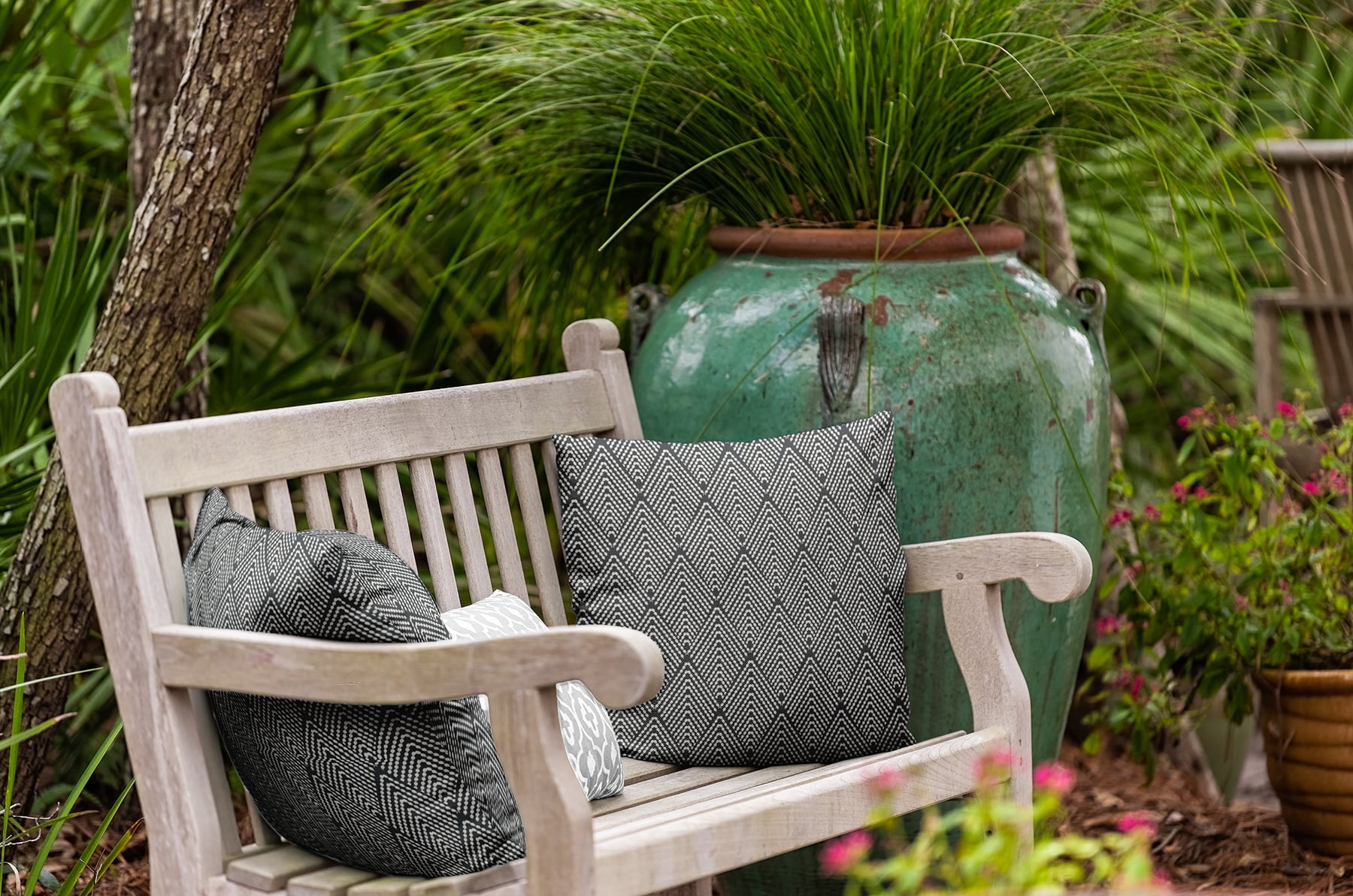16" x 16" Simply Daisy Lifeflor Diamond Polyester Indoor/Outdoor Pillow, Pepper Qty 1