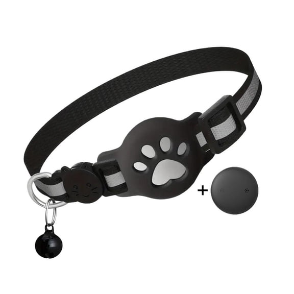 Cat Collar with GPS Tracker - Lightweight, Adjustable, Reflective