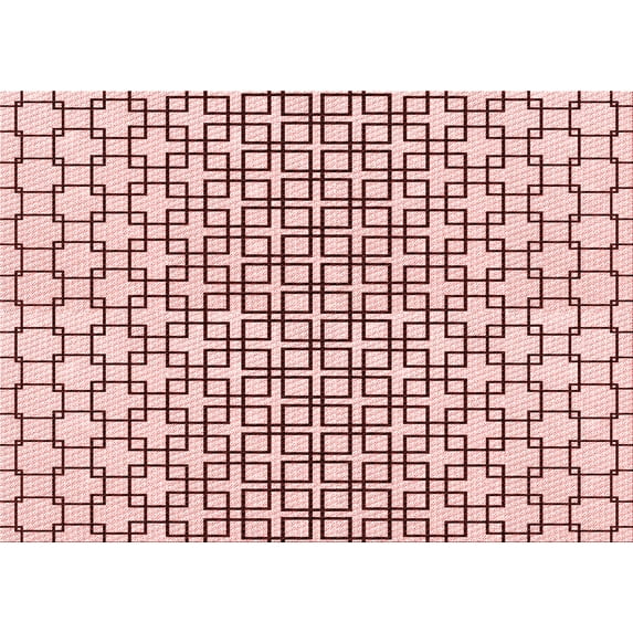 Ahgly Company Indoor Rectangle Patterned Light Rose Pink Area Rugs, 3' x 5'