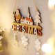thumbnail image 3 of Colgantes de puerta de madera para Navidad, adornos navideños, Papá Noel, muñeco de nieve, alce, bienvenida, Feliz Año Nuevo, decoración del hogar, regalos de navidad, 3 of 4