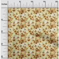 thumbnail image 2 of oneOone Polyester Lycra Dark Mustard Fabric Florals Diy Clothing Quilting Fabric Print Fabric By Yard 56 Inch Wide, 2 of 6