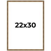 22x30 Frame Gold Kingsley Distressed Solid Wood Picture Frame Width 0.75 Inches | Interior Frame