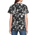 thumbnail image 7 of Wukai Seamless Pattern With Skulls Youth Unisex Short Sleeve T-Shirt for Boys, Girls, Teens, and Kids-X-Small, 7 of 7