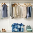 thumbnail image 5 of Yayeee Canvas Storage Basket with Handles for Shelves Fabric Bins Closet Organizer, Blue Pattern, 5 of 8