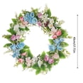 thumbnail image 3 of Door Wreath with Artificial Flowers Colorful Mini Rose Wreath Decorative Door Hanging Home Door Wall Decor Courtyard Garden Party Accent Plastic Flowers, 3 of 7