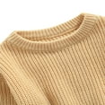 thumbnail image 3 of Toddler Boys Girls Knit Sweater Oversized Sweatshirt Fall Winter Pullover Tops, 3 of 6