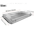 thumbnail image 6 of Air Fryer Basket for Oven, Extra Large 19" x 12.8" Oven Air Fryer Basket and Tray Set for Baking Grilling , Stainless Steel Air Fryer Pan and Crisper Tray,Dishwasher Safe (Silver), 6 of 9