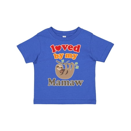 

Inktastic Mamaw Sloth Loves Me Gift Toddler Boy or Toddler Girl T-Shirt