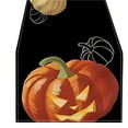 thumbnail image 4 of LSLJS New Halloween Linen Table Flag Pumpkin Skull Printed Tablecloth Holiday Party Decoration Tablecloth Tea Flag Desk Cover, 4 of 6