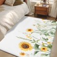 thumbnail image 4 of Sunflower Area Rugs 3x5 ft Spring Flower Leaf Watercolor Plant Nature Washable Rug Non Slip Indoor Carpet Absorbent Floor Mat for Living Room Bedroom Dining Room, 4 of 9