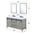 thumbnail image 5 of Ash Grey Double Bath Vanity 60" W X 22" D, Marble Countertop, Faucet Included, 24" Mirrors - To Scratches And Stains For Long-term Durability D With Cultured , Scratch Stain Surface, 5 of 5
