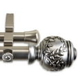 thumbnail image 2 of Frond 1" Double Curtain Rod 66-120 inch - Satin Nickel, 2 of 2