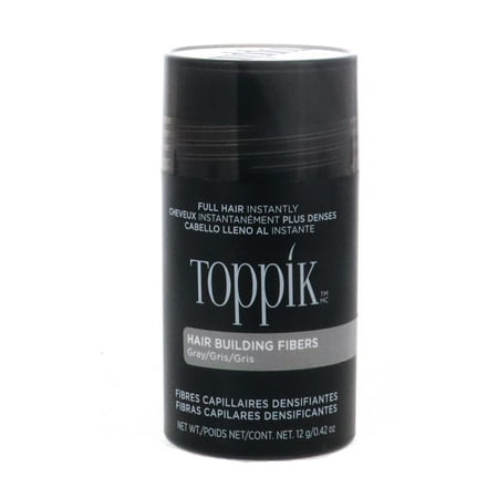 Toppik Hair Building Fibers, Gray, 12g | Fill In Fine or Thinning Hair | Instantly Thicker, Fuller Looking Hair | 9 Shades for Men Women