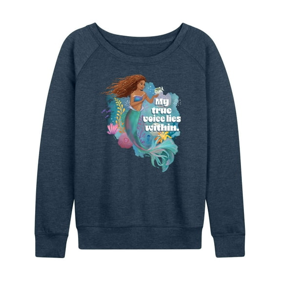 Disney - The Little Mermaid - My True Voice Lies Within - Women's Lightweight French Terry Long Sleeve Shirt