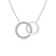 thumbnail image 1 of Angara Natural Diamond Necklace - Interlocking Diamond Circle Necklace in Platinum for Women, 1 of 8