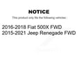 thumbnail image 2 of Transit Auto Front Rear Hub Bearings Assembly Coated Disc Brake Rotors and Semi-Metallic Pads Kit (10Pc) for Car Jeep Renegade Fiat 500X FWD - Left Right Side (Driver Passenger) KBB-131749, 2 of 11