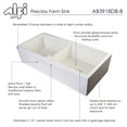 thumbnail image 5 of ALFI brand AB3918DB-B 39" Biscuit Smooth Apron Thick Wall Fireclay Double Bowl Farm Sink, 5 of 7