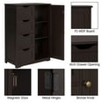 thumbnail image 4 of Yaheetech Wooden Storage Cabinet with 4 Drawers, Espresso, 4 of 5