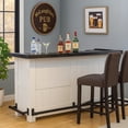 thumbnail image 7 of Orso Freestanding Home Bar Counter w Storage, 78 Inch White Solid Wood, 7 of 7