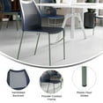 thumbnail image 4 of Flash Furniture 5 Pack Navy Stack Chair with Air-Vent Back, Non-Sled Base and Gray Powder Coated Metal Frame, 4 of 13