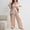Khaki, variant on Womens Silk Pajamas Long Sleeve Soft Button Down Satin Pajama 2 Piece Women's Pajama Sets