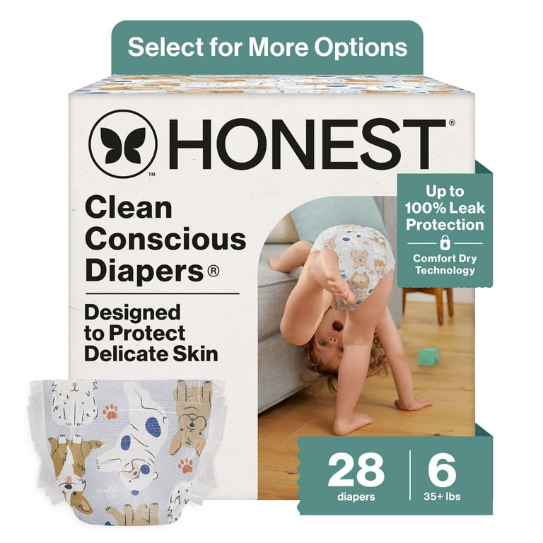 The Honest Company Clean Conscious Baby Diapers Size 6 (35+ lbs The Honest Company Clean Conscious Baby Diapers Size 6 (35+ lbs