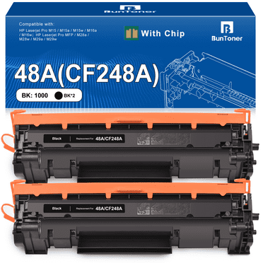 48A CF248A Toner Cartridge Compatible for HP 48A toner cartridges for HP LaserJet Pro M15w M16w M30w M31w Printer, 2 Pack(Black)