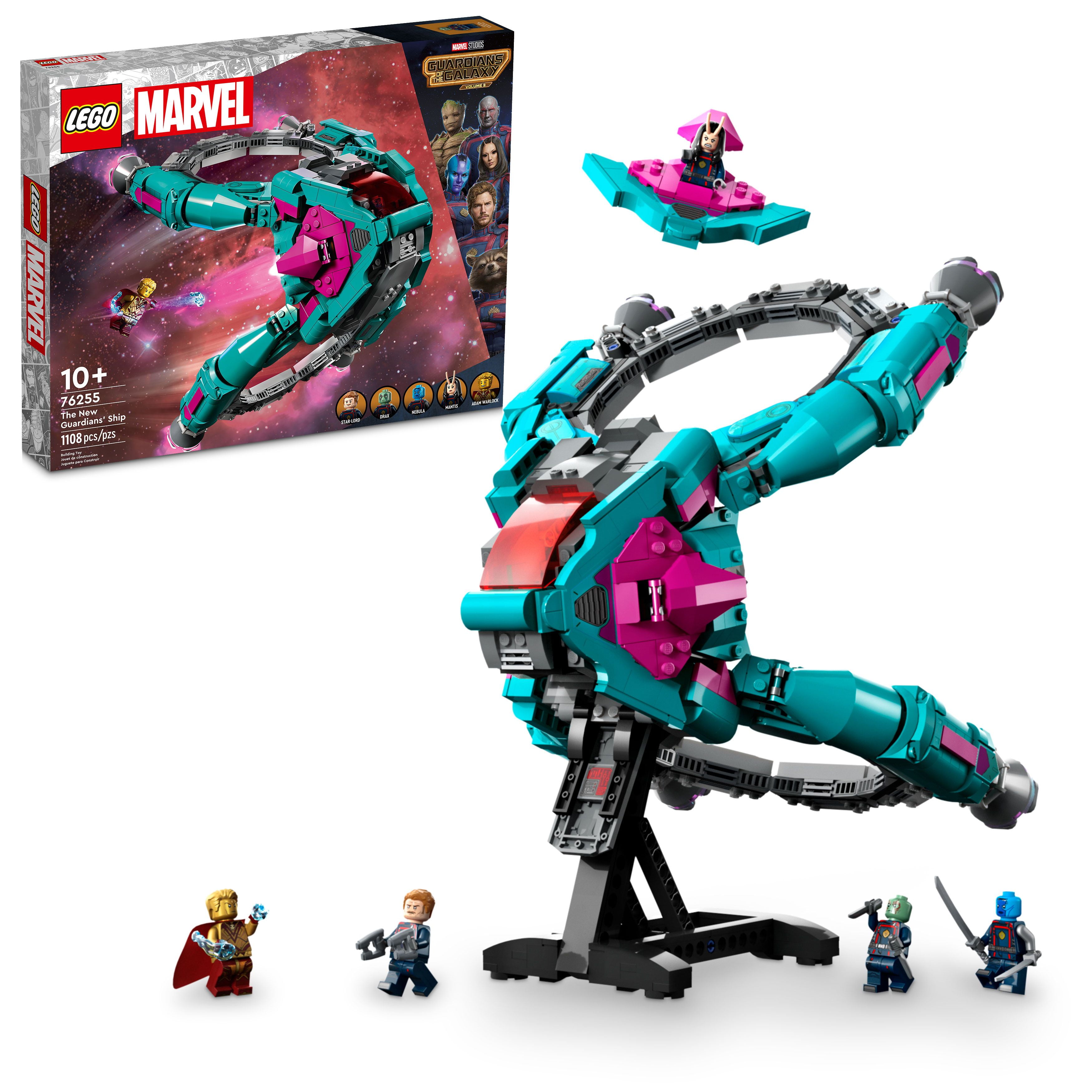 LEGO Marvel The New Guardians Ship 76255 Spaceship Building Toy with 5 Minifigures Collectible Model from Guardians of the Galaxy 3 Displayable