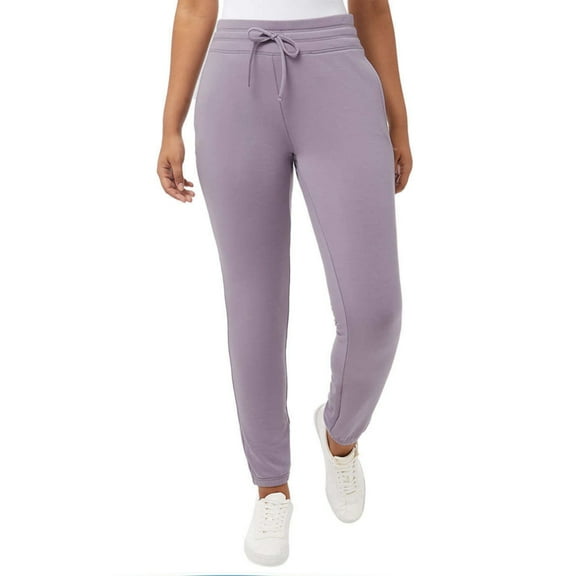 32 Degrees Women's Super Soft Stretch Comfort Hand Pockets Active Pants Joggers-Purple / S
