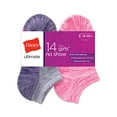 thumbnail image 2 of Hanes Ultimate 14-Pack Girls' Cool Comfort Moisture-Wicking No Show Socks Color: Multi Size: MEDIUM, 2 of 3