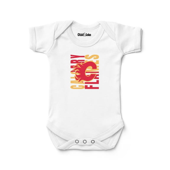 Newborn & Infant Chad & Jake White Calgary Flames Bodysuit
