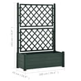 thumbnail image 4 of vidaXL Garden Planter with Trellis 100x43x142 cm PP Green, 4 of 4