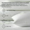 thumbnail image 4 of A1 Home Collections 16x16 Inch Square Throw Pillow Inserts, RDS Certified Down Feather Filled, Pack of 2, White Decorative Couch Pillows, 4 of 7