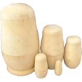 thumbnail image 5 of 5inch Set Of 5pcs Unpainted Russian Nesting Doll , Blank Doll , Make Your Own Doll, 5 of 5