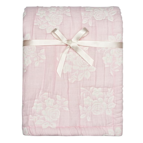 Modern Moments By Gerber Baby Girl Jacquard Gauze Blanket, Pink