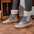 thumbnail image 5 of YOUYEDIAN Boots for Women Fall Winter Versatile Patchwork Design Fashion Strap Platform Round Toe Ankle Booties Casual Warm Comfy Flat Walking Shoes, 5 of 5