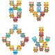 thumbnail image 3 of 12Pcs/Set Owl Shaped Stacking Games Toy Board Game Kids Educational Toy Kids Playing Blocks Assorted Color, 3 of 4
