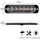 thumbnail image 2 of 4pcs Ultra Thin 6LED 12-24V Emergency Strobe Lights Amber Hazard Beacon Warning Flashing Lights Universal For Car Vehicle Truck, 2 of 5