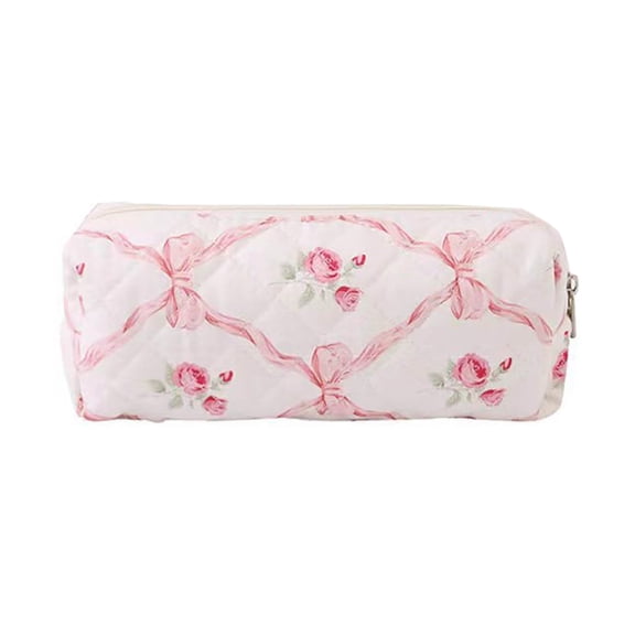 Event & Party Cute Makeup Bag Flower Quilted Travel Storage Organizer for Accessories