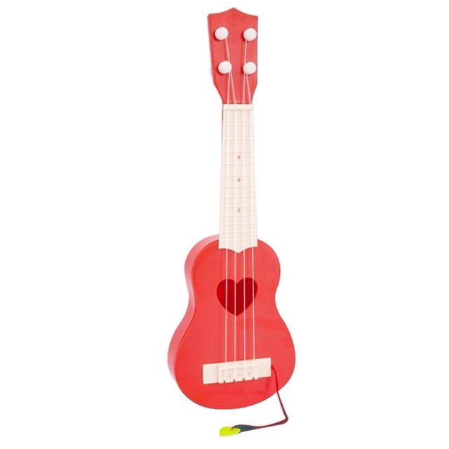 Ukelele para niños, instrumento de simulación de guitarra con 4 cuerdas ajustables, miniguitarra para mejorar las habilidades, juguete educativo para edades tempranas