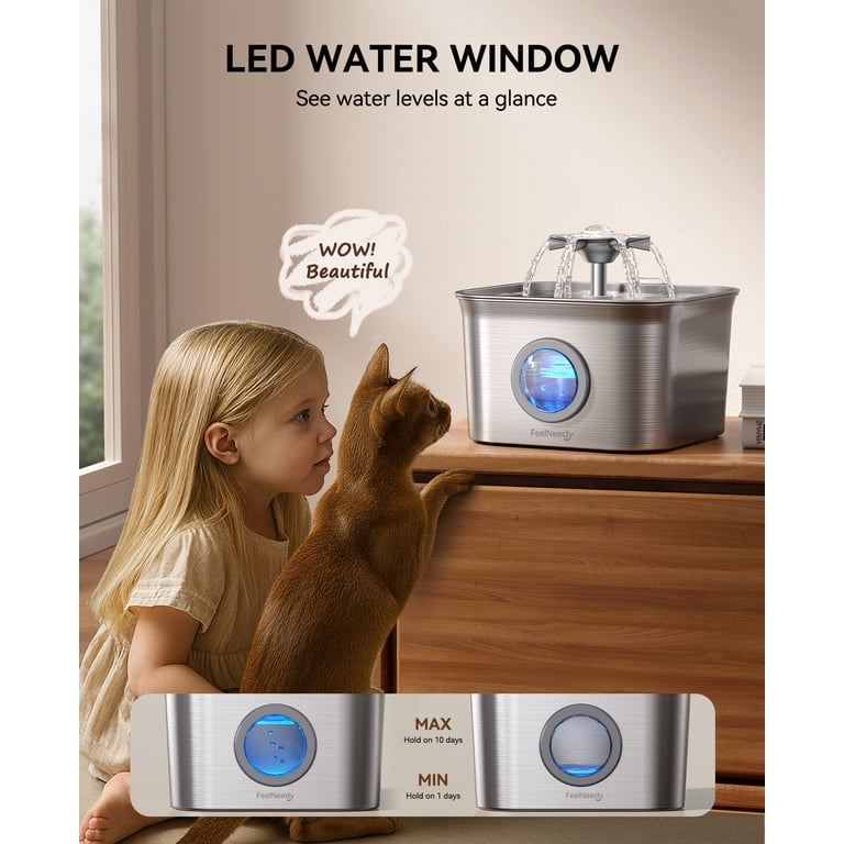 automatic water bowls for dogs Bear Bear ProHydrate Stainless Steel Waterer 1.5 Gallons