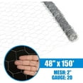 thumbnail image 2 of Fencer Wire 20 Gauge Galvanized Poultry Hex Netting with 2 inch Mesh, 2 of 9