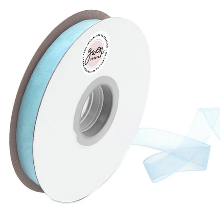 UPC: 0810074396325 | Light Blue Sheer Organza Ribbon  5/8  x 100 Yards by Gwen Studios