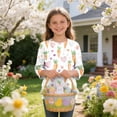 thumbnail image 5 of PWPSG Happy Easter Day Shirt for Kid 3D Graphic T Shirts Cute Easter Eggs & Bunny Rabbit Prints Tops 3/4 Sleeve Crewneck Blouses Spring Fall Outfits for Girl Multicolor 3 Years, 5 of 9