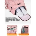 thumbnail image 4 of Qarigey Bolsa de gimnasio Unisex para Fitness, bolsa de viaje portátil para exteriores, compartimentos impermeables, de hombro de tela Oxford Bolsas de mensajero y de hombro Rosado, 4 of 6