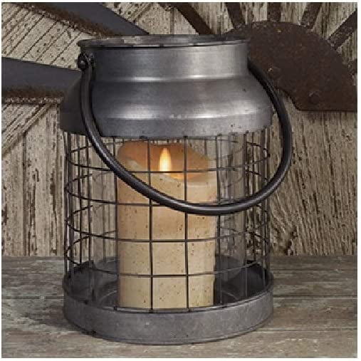 The Country House Collection 98138 Ol' Tin Wire Lantern 13.75 Dark Grey