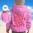 thumbnail image 2 of Pink Puff Graphic Hooded Sweatshirt, Long Sleeve Soft Pullover Top for Girls, Cute Casual Y2K Preppy Style with Pockets, Trendy Kids' Fashion Top, 2 of 4