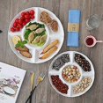 thumbnail image 4 of Plastic Tray Food Fruit Sweets Tray Appetiser Serving Plate With 5 Compartments, 4 of 5